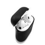 Wholesale Premium TPU Cover and Skin for Apple Airpods Charging Case with Hook Clip (Black)